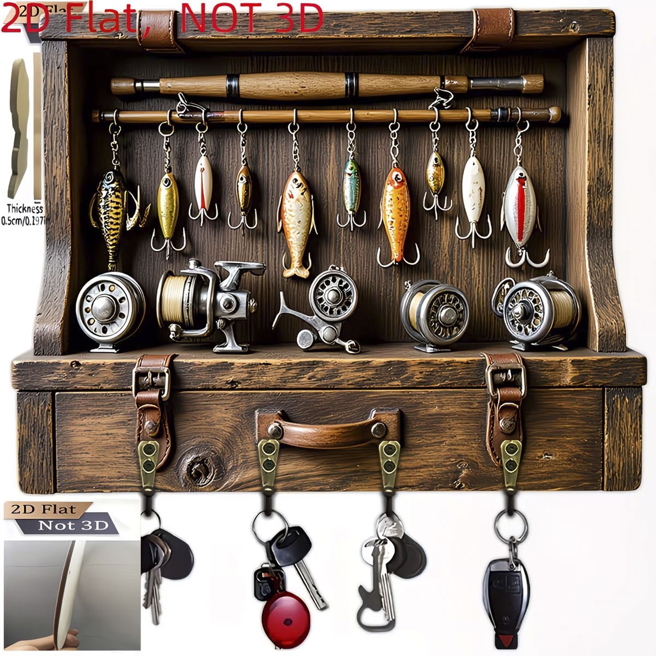 حامل مفاتيح بتصميم طعم صيد عتي - مراجعة Fly Reel وسعره